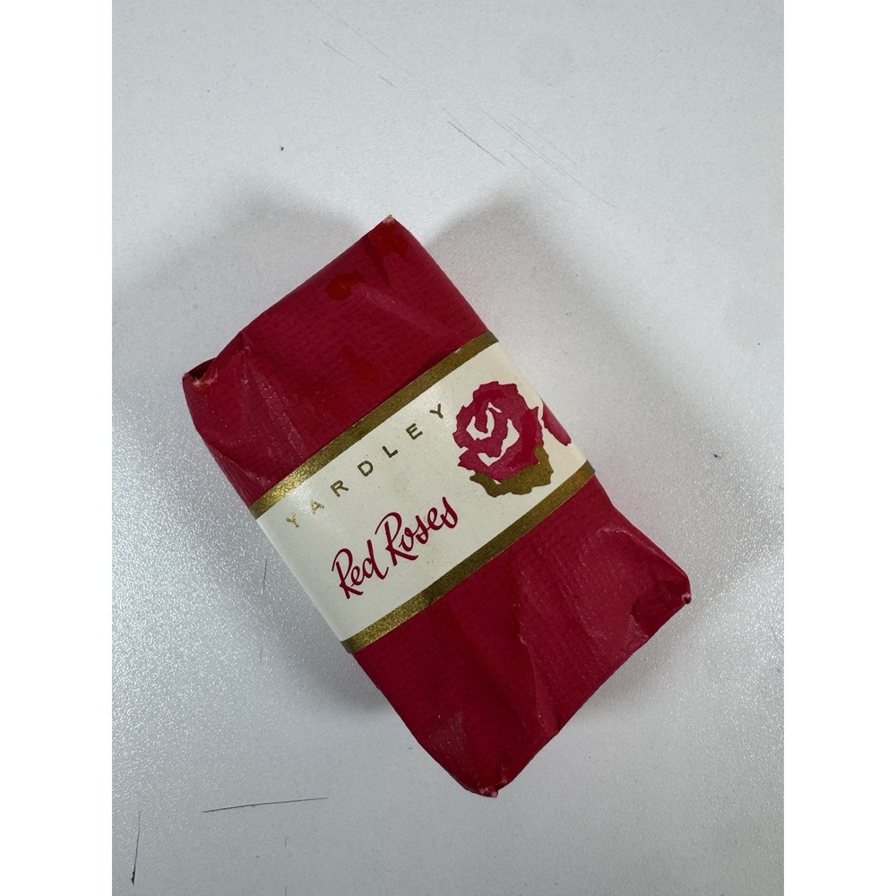 Vintage Yardley Red Roses Soap Bar Wrapped Unused Collectible Bath